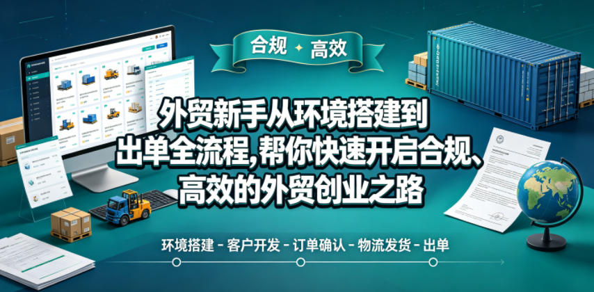 外贸新手从环境搭建到出单全流程，帮你快速开启合规、高效的外贸创业之路-藏宝阁