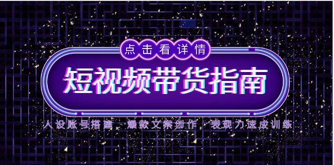2025短视频带货指南，人设账号搭建，爆款文案创作，表现力速成训练-藏宝阁