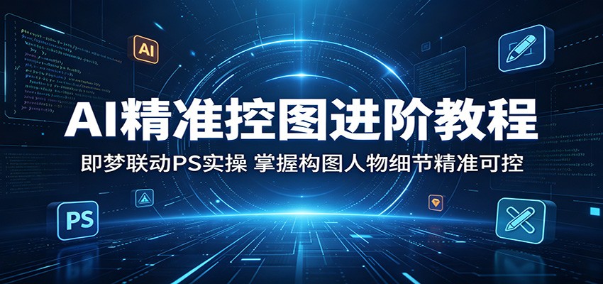 AI精准控图进阶教程：即梦联动PS实操，掌握构图人物细节精准可控-藏宝阁