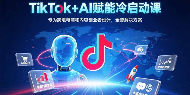 TikTok+AI赋能冷启动课：专为跨境电商和内容创业者设计，全套解决方案-藏宝阁