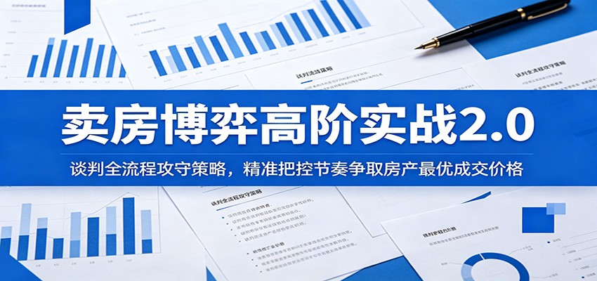 卖房博弈高阶实战2.0：谈判全流程攻守策略，精准把控节奏争取房产最优成交价格-藏宝阁