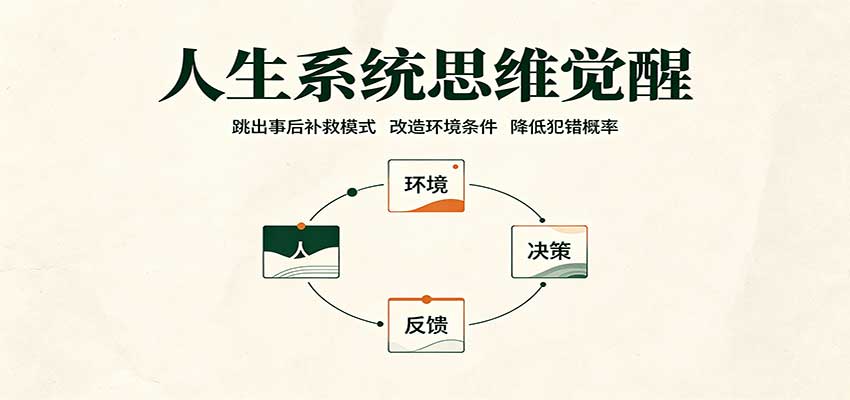 人生系统思维觉醒：跳出事后补救模式，改造环境条件，降低犯错概率-藏宝阁