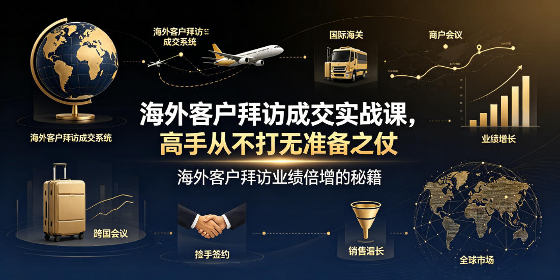 海外客户拜访成交实战课，高手从不打无准备之仗，海外客户拜访业绩倍增的秘籍-藏宝阁