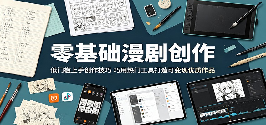 零基础漫剧创作：低门槛上手创作技巧，巧用热门工具打造可变现优质作品-藏宝阁