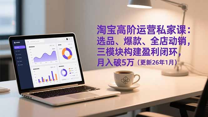 淘宝高阶运营私家课：选品、爆款、全店动销，三模块构建盈利闭环，月入破5万(更新26年1月-藏宝阁